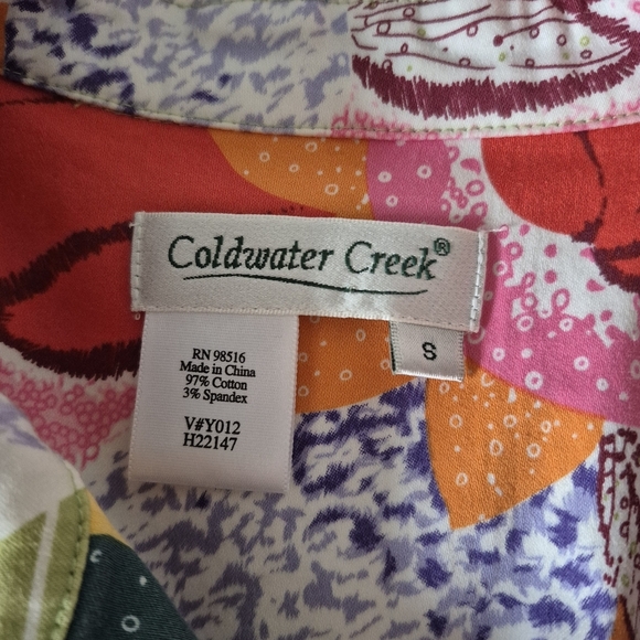 Coldwater Creek Women's Floral Zip-Front Structured Jacket Size Small - Picture 5 of 5